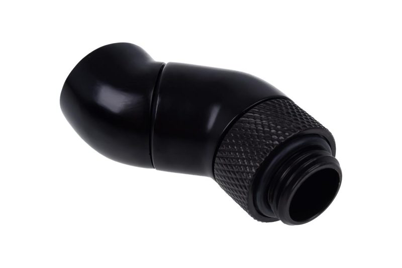 Ъглов адаптер Alphacool Eiszapfen, 2 x 45°, G1/4 външна към G1/4 вътрешна резба, Черен мат - Image 2