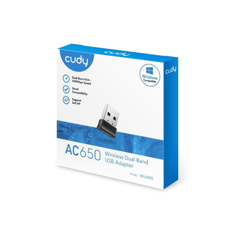 Безжичен нано адаптер Cudy WU650S, USB 2.0, 2.4/5 Ghz, Вградена антена 2dBi - Image 4