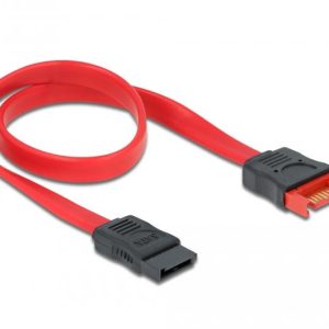 Интерфейсен кабел SATA III Delock 83954, Удължителен. 0.50 m, Червен
