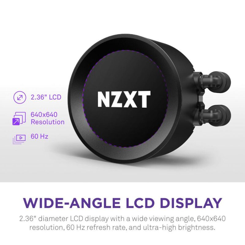 Охладител за процесор NZXT Kraken Elite RGB 280 Black, Customizable LCD Display - Image 2