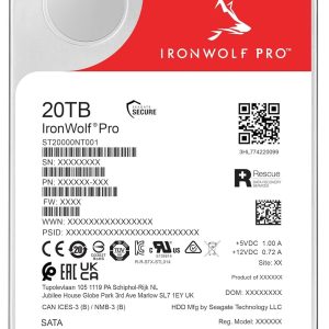 Хард диск SEAGATE IronWolf ST20000NT001, 20TB, 256MB Cache, SATA 6.0Gb/s - Image 2