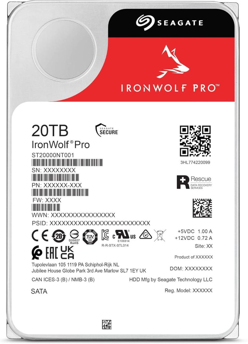Хард диск SEAGATE IronWolf ST20000NT001, 20TB, 256MB Cache, SATA 6.0Gb/s - Image 2