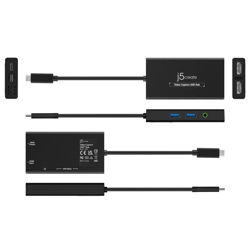 Кепчер j5create JVA01, HDMI - HDMI, USB-C хъб, Черен - Image 4
