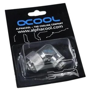 Компресионен фитинг Alphacool, 16/10 - G1/4, 90°, Въртящ се, Хром - Image 4