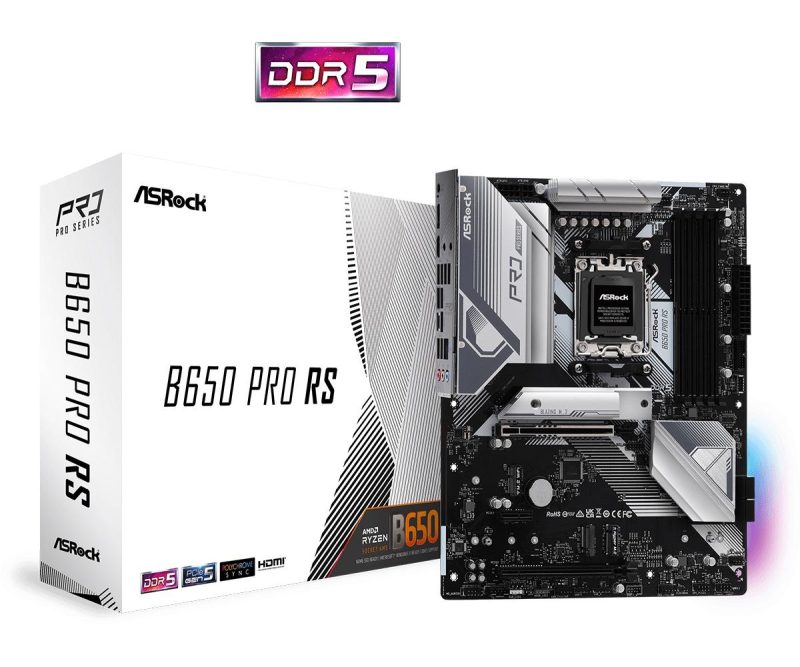 Дънна платка ASROCK B650 Pro RS, Socket AM5, ATX - Image 2