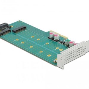 Карта PCI Express x4 Delock към 1x M.2 Key B + 1x  M.2 NVMe M.2 Key M, Low Profile - Image 4