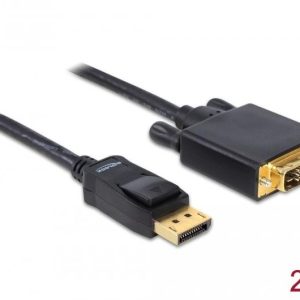 Кабел Delock DisplayPort мъжко - DVI мъжко, 2 м., Черен - Image 2