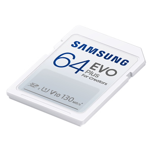 Карта памет Samsung EVO Plus, SD Card, 64GB, Бяла - Image 4