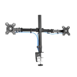 Стойка за 2 монитора за бюро HAMA Регулируема, 13" - 32", 8 кг, Swivel/Tilt, Черна - Image 2