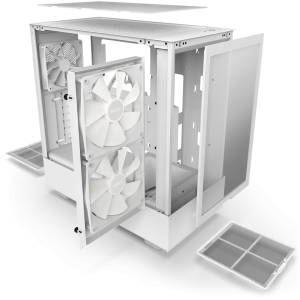 Кутия NZXT H5 Flow RGB Matte White, Mid-Tower - Image 6