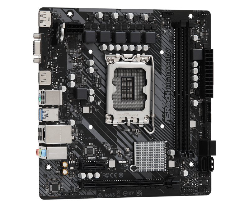 Дънна платка ASRock H610M-HDV, LGA1700, mATX - Image 3