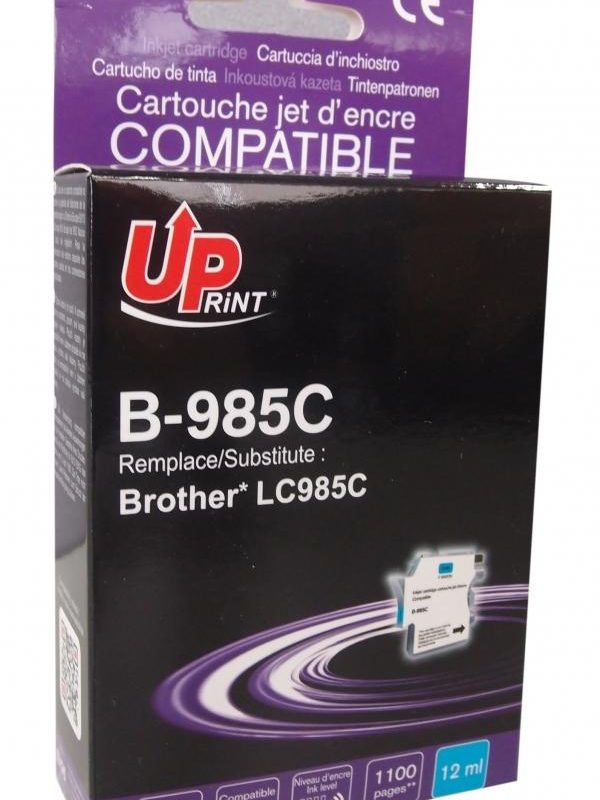 Мастилница UPRINT LC985, BROTHER, Cyan