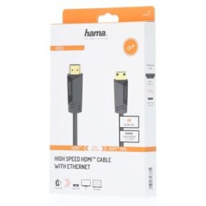 Кабел HAMA, HDMI мъжко - mini HDMI мъжко, 1.5 м, Позл.конектори, Черен - Image 2