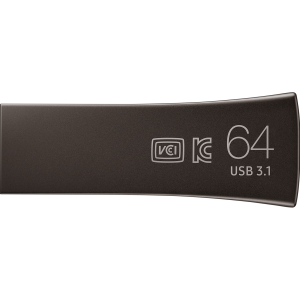 USB памет Samsung BAR Plus, 64GB, USB-A, Titanium Gray