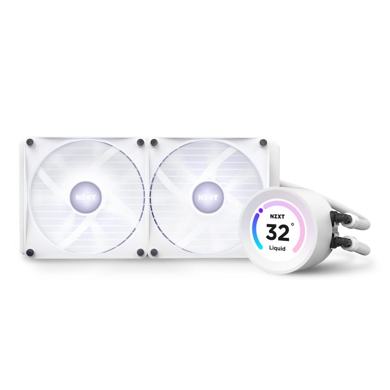 Охладител за процесор NZXT Kraken Elite RGB 280 White, Customizable LCD Display - Image 10