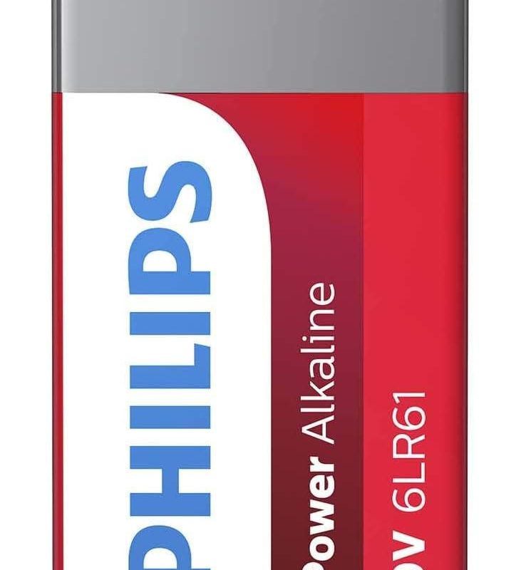 Алкална батерия PHILIPS Power, 6LR61P1B / 10, 6LR61, 9V, 1 брой/блистер