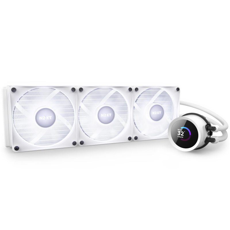 Охладител за процесор NZXT Kraken 360 RGB White, LCD Display - Image 9
