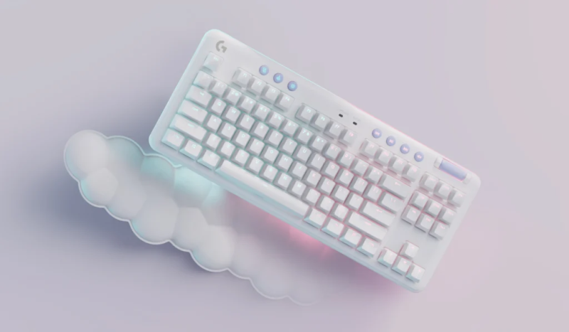 Безжична геймърска механична клавиатура Logitech G G715, TKL, Tactile, RGB LED, US Layout, бяла - Image 4