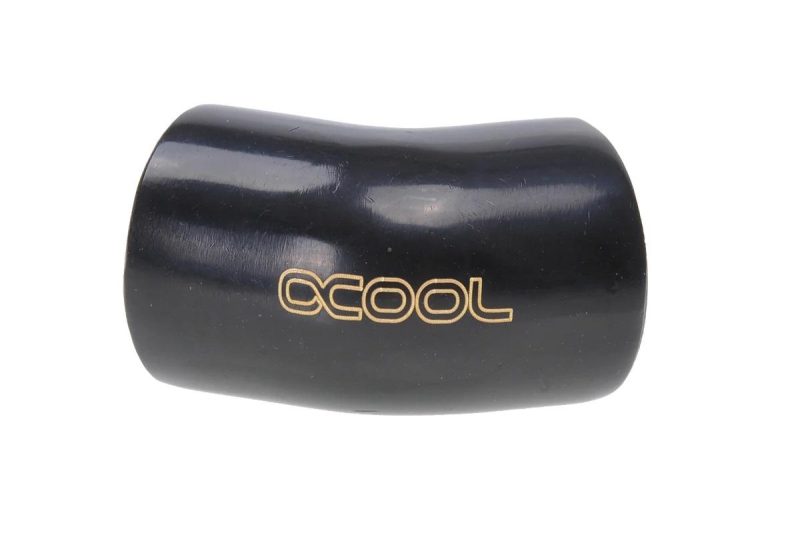 L-конектор Alphacool HF, Вътрешна резба G1/4 - G1/4, 45°, Черен мат - Image 2