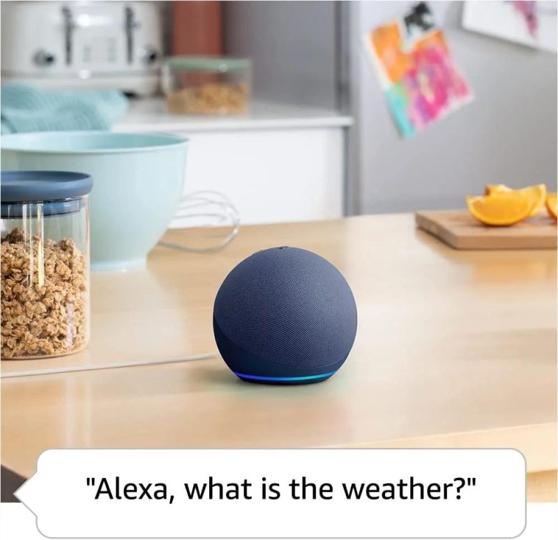 Преносима смарт тонколона Amazon Echo Dot 5, Гласов асистент, Alexa, Тъмносиня - Image 4