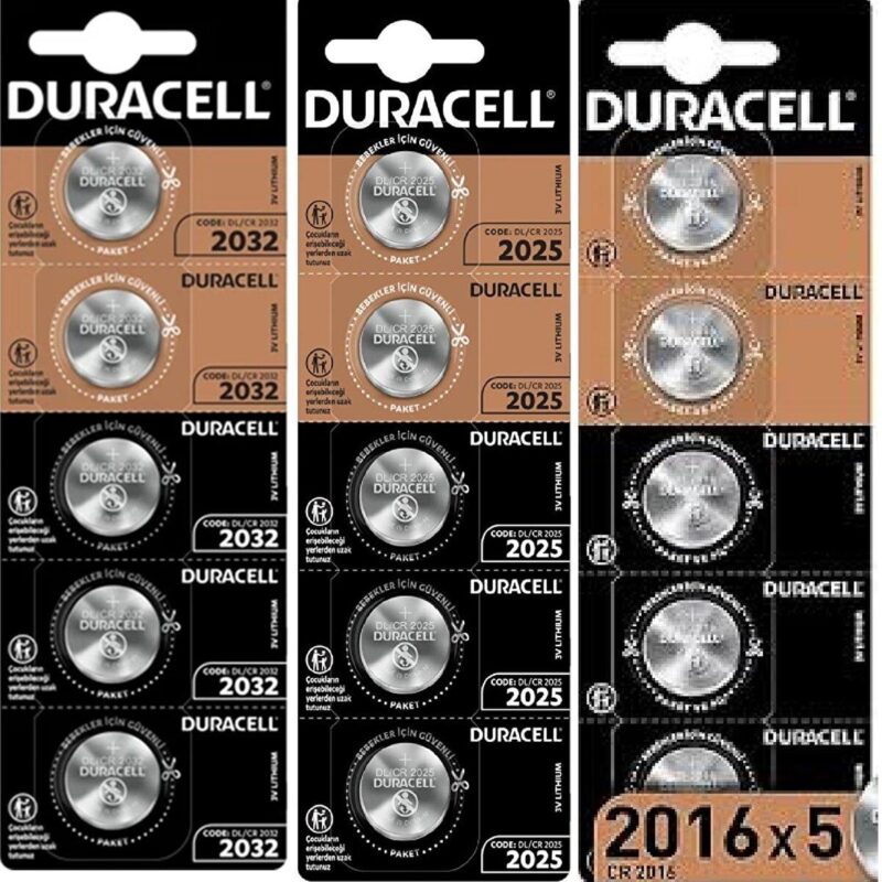 Бутонна батерия DURACELL CR2032, 3V, 5 бр. в блистер, Литиева, /цена за 1 батерия/