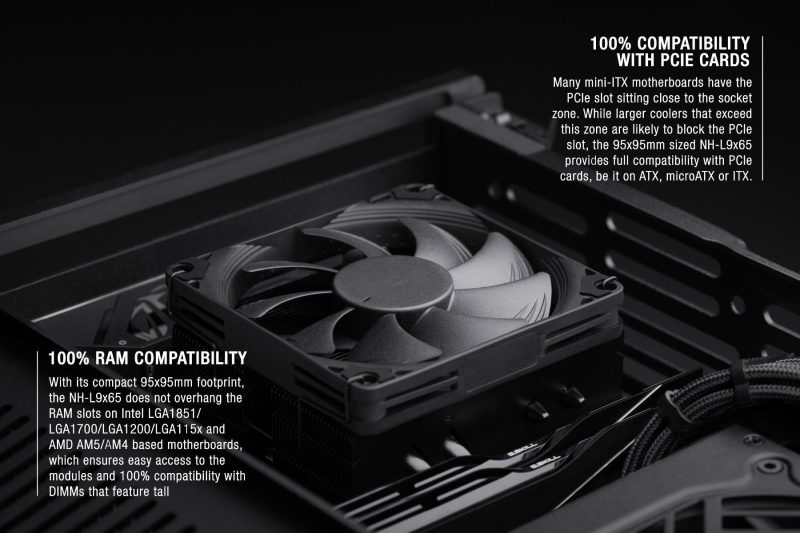 Охладител за процесор Noctua NH-L9x65 chromax.black - LGA1851/1700/1200/AM5 - Image 6