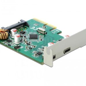 Карта Delock, PCI Express x4 към USB-C (USB 3.1 Gen 2) женско, 10 Gbps