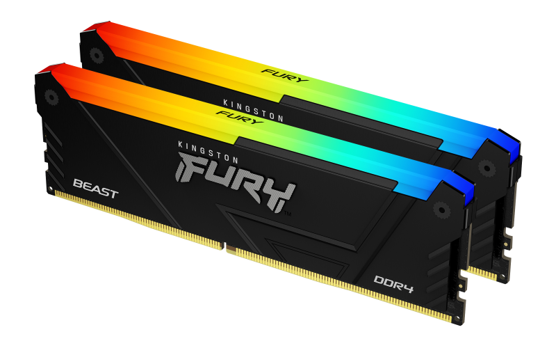 Памет Kingston FURY Beast Black RGB 32GB(2x16GB) DDR4 3600MHz CL18 - Image 2