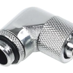Компресионен фитинг Alphacool, 13/10 - G1/4, 90°, Въртящ се, Хром - Image 2
