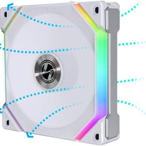 Вентилатор Lian Li Uni Fan REVERSE SL V2, 120mm, ARGB, Бял - Image 5