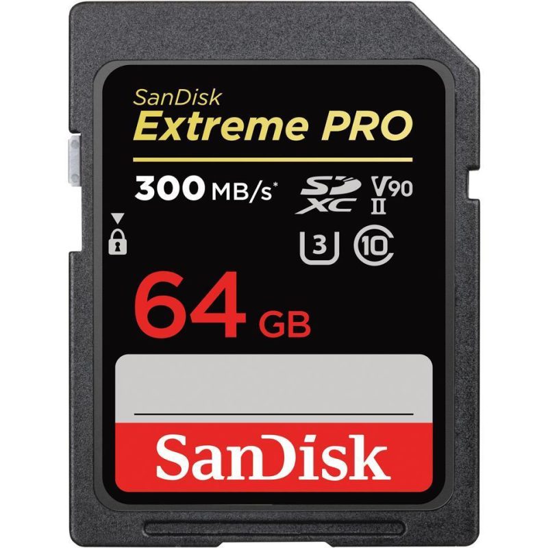 Карта памет SANDISK Extreme PRO SDXC, 64GB, UHS-II, До 300 MB/s