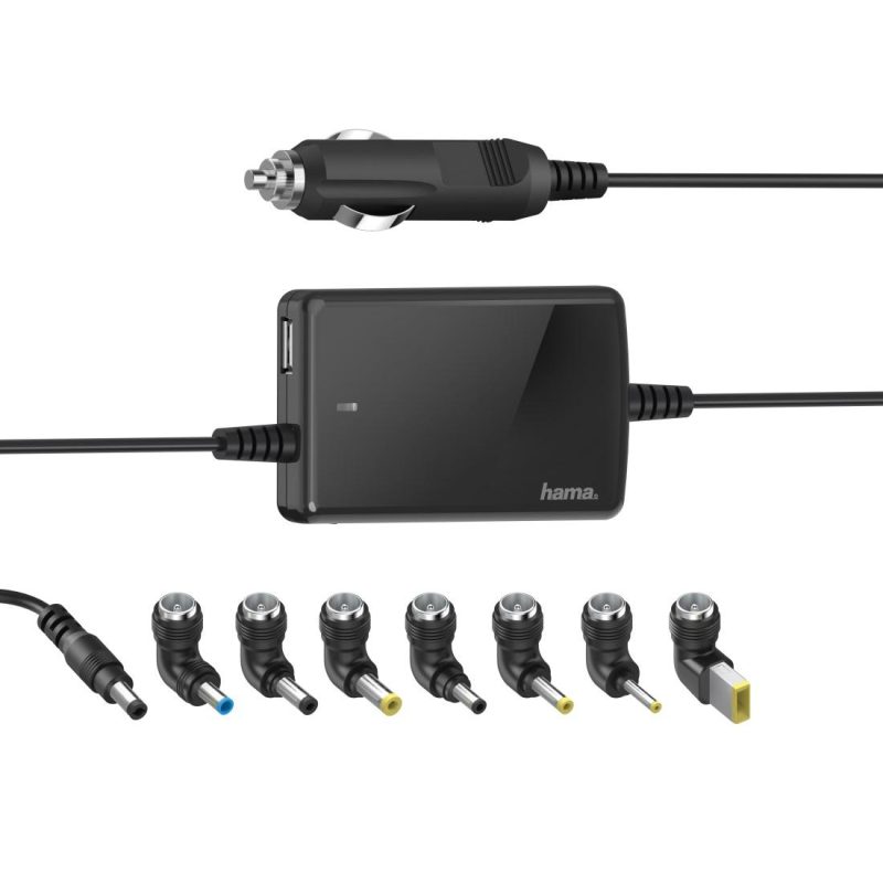 Универсално зарядно за лаптоп HAMA, за кола, вх.12-15 V, изх.15-19 V/70W, 200008 - Image 2