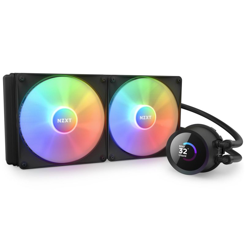 Охладител за процесор NZXT Kraken 280 RGB Black, LCD Display - Image 2