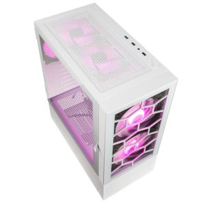 Кутия Kolink Observatory MX Glass ARGB TG Mid-Tower, Бял - Image 2