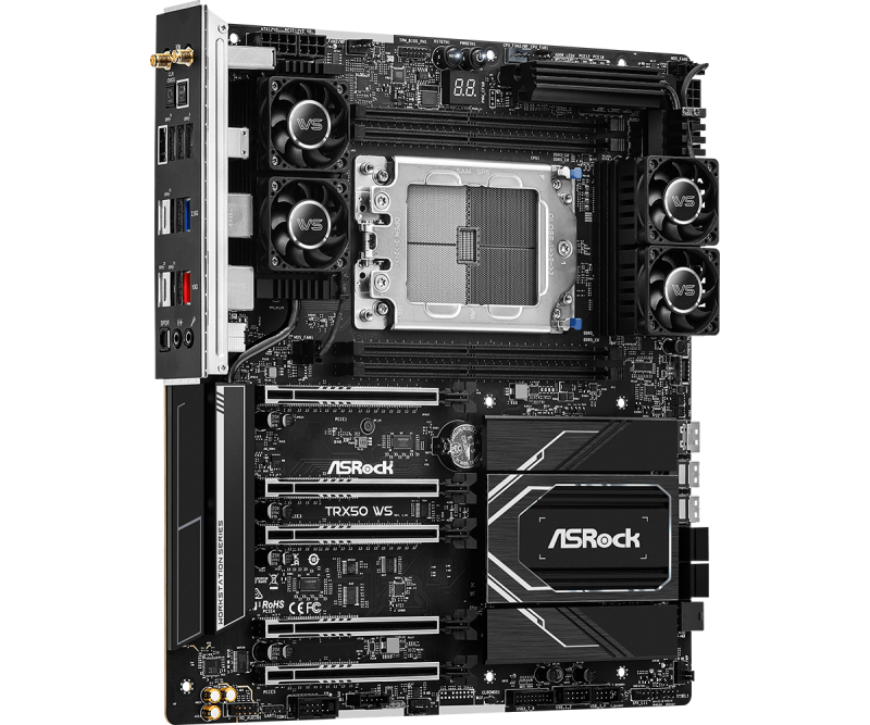 Дънна платка ASROCK TRX50 WS, Socket sTR5, ATX, 4xDDR5 - Image 2