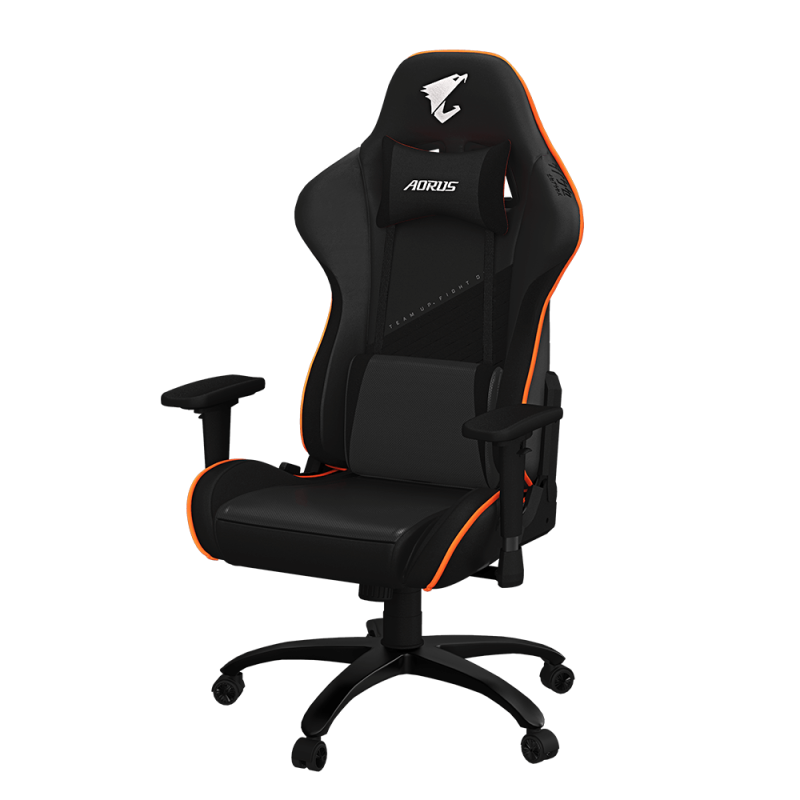 Геймърски стол Gigabyte Aorus AGC310, Черно и Оранжево - Image 2