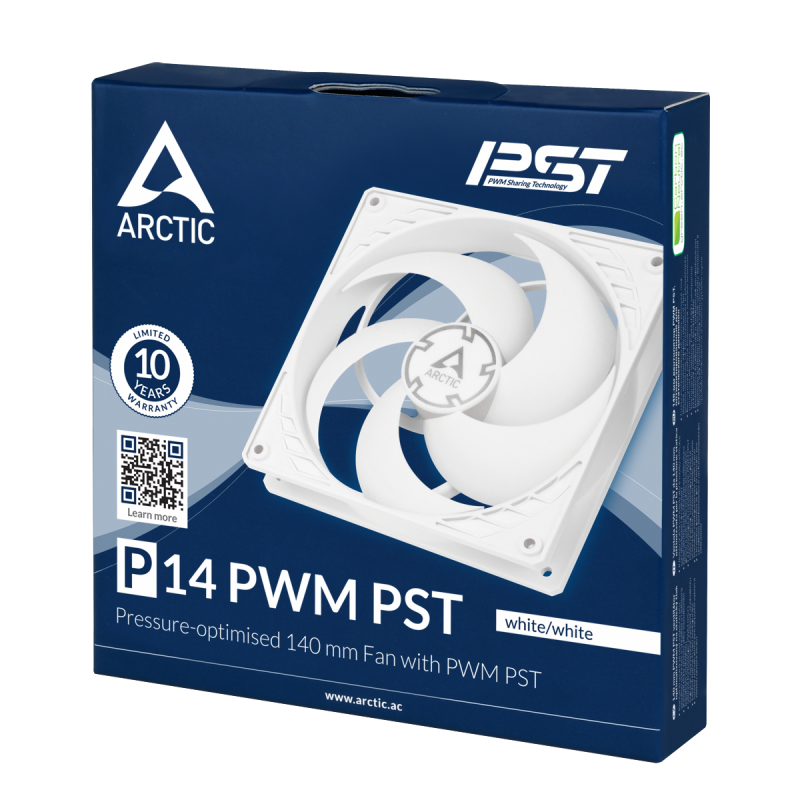 Вентилатор ARCTIC P14 PWM PST White/White - Image 4