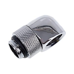Въртящ се L-конектор Alphacool Eiszapfen, G1/4 AG auf G1/4 IG, Сребрист - Image 3