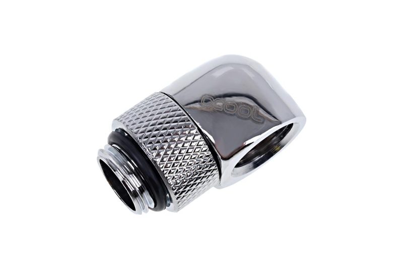 Въртящ се L-конектор Alphacool Eiszapfen, G1/4 AG auf G1/4 IG, Сребрист - Image 3
