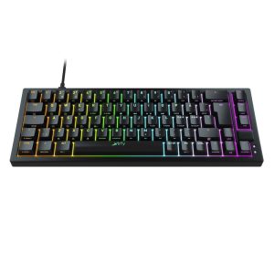 Геймърскa механична клавиатура XTRFY K5, 65% Hotswap, RGB подсветка, UK Layout Kailh Red, Черен - Image 2
