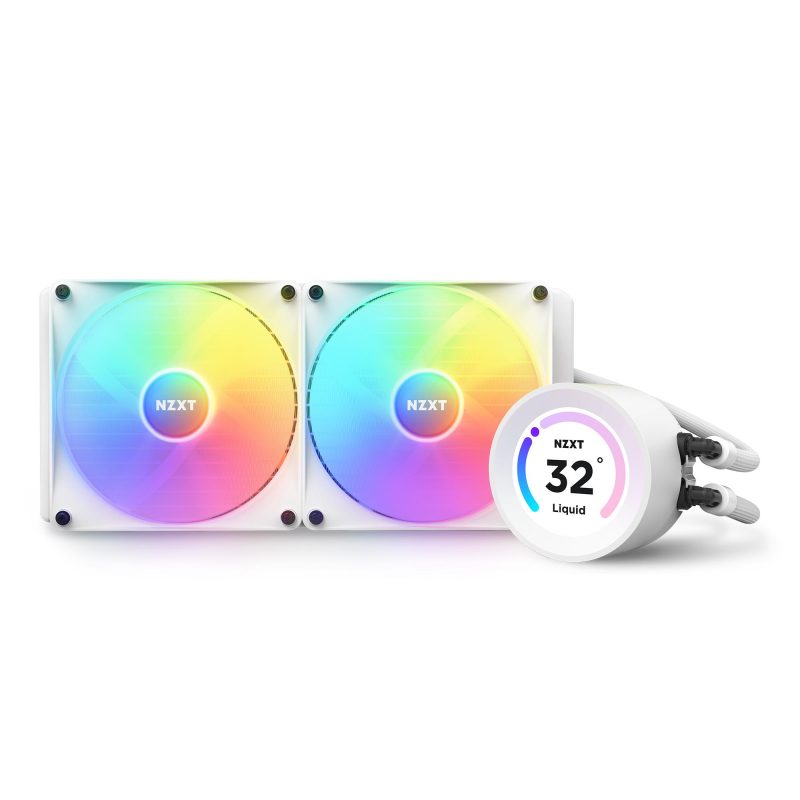 Охладител за процесор NZXT Kraken Elite RGB 280 White, Customizable LCD Display - Image 3