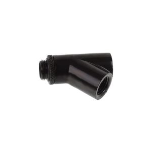 Y-конектор Alphacool Eiszapfen, Въртящ се, 45°, G1/4 външна към 2 x G1/4 вътрешна резба, Черен мат - Image 4