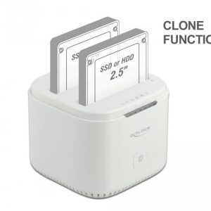 Станция Delock USB-C, За 2 x 2.5″ SATA HDD / SSD, Клониране - Image 4