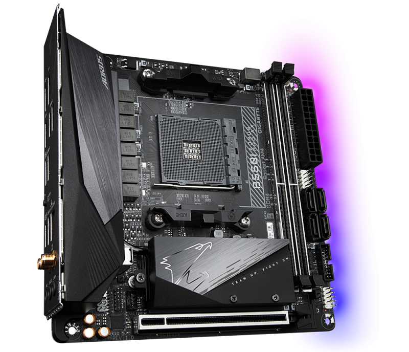 Дънна платка GIGABYTE B550I AORUS PRO AX, Socket AM4 - Image 3