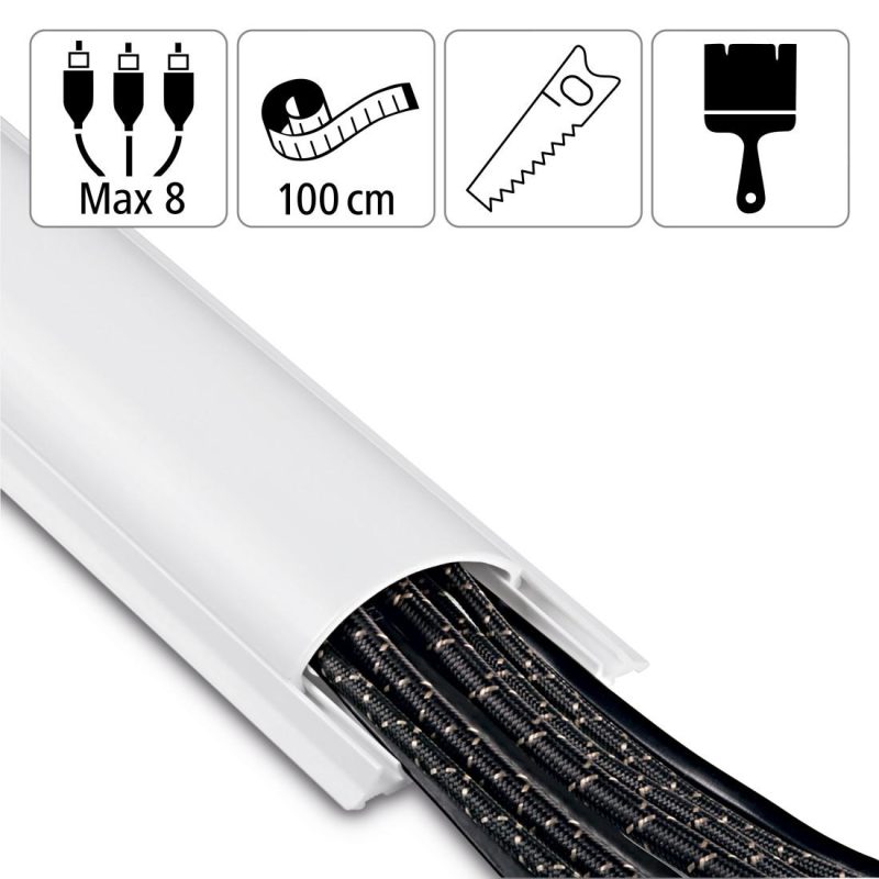 Канал PVC за скриване на кабел-100х7х2,1 см, 220894 - Image 7