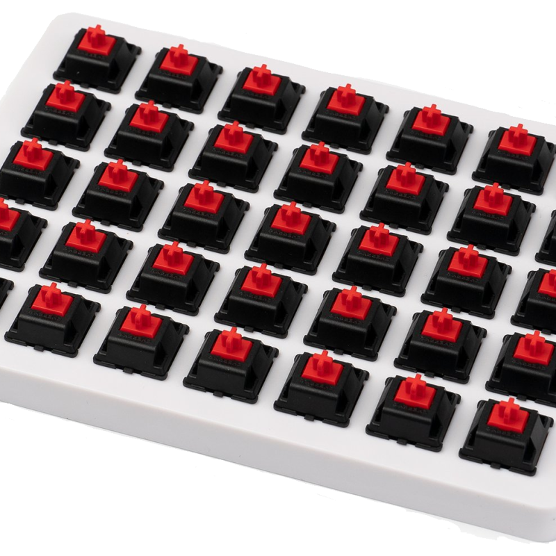 Суичове за механична клавиатура Keychron Cherry MX, Red, Switch Set 35 броя