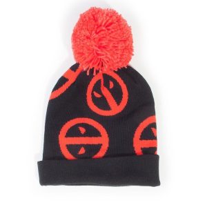 Комплект шал и шапка DIFUZED Deadpool, Symbol, Черен/Червен - Image 2