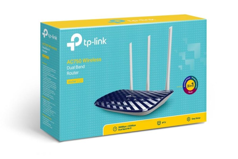 Безжичен рутер TP-Link Archer C20 AC750, 2.4/5 GHz, 300 - 433 Mbps, 10/100 - Image 4