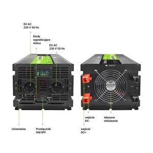 Инвертор GREEN CELL, 48/220V,  DC/AC, 5000W/10000W,INVGCP5000LCD  LCD чиста синусоида - Image 6