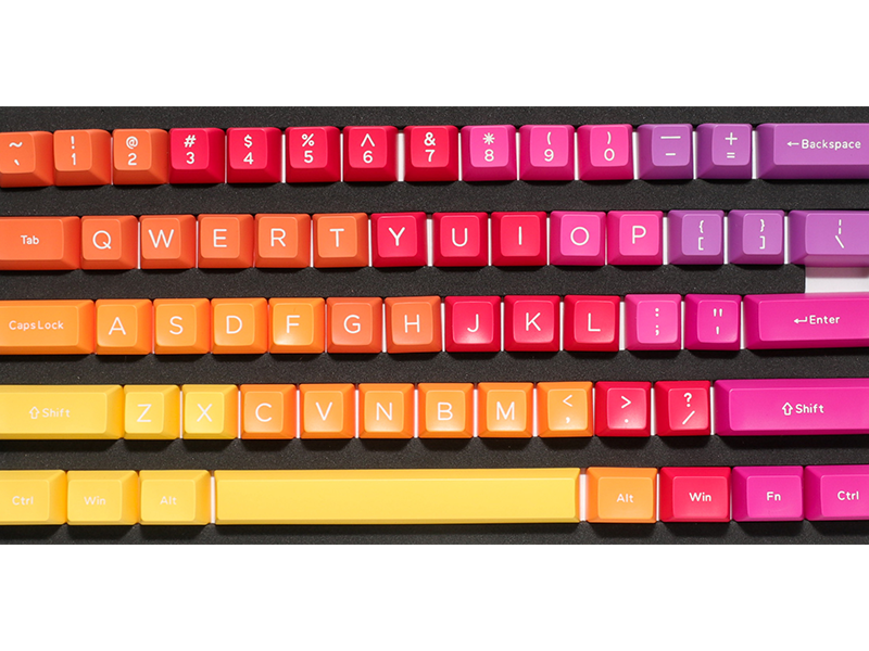 Капачки за механична клавиатура Ducky Afterglow, 108-Keycap Set ABS, Double-Shot, US Layout